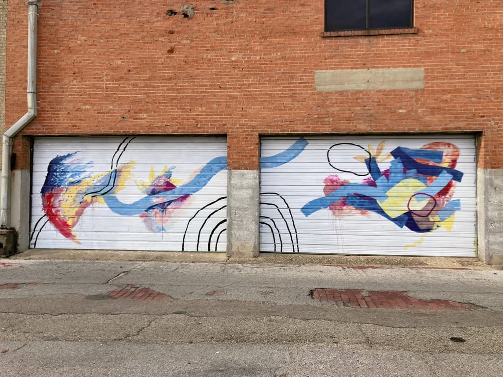 Abstract Brush & Line Mural