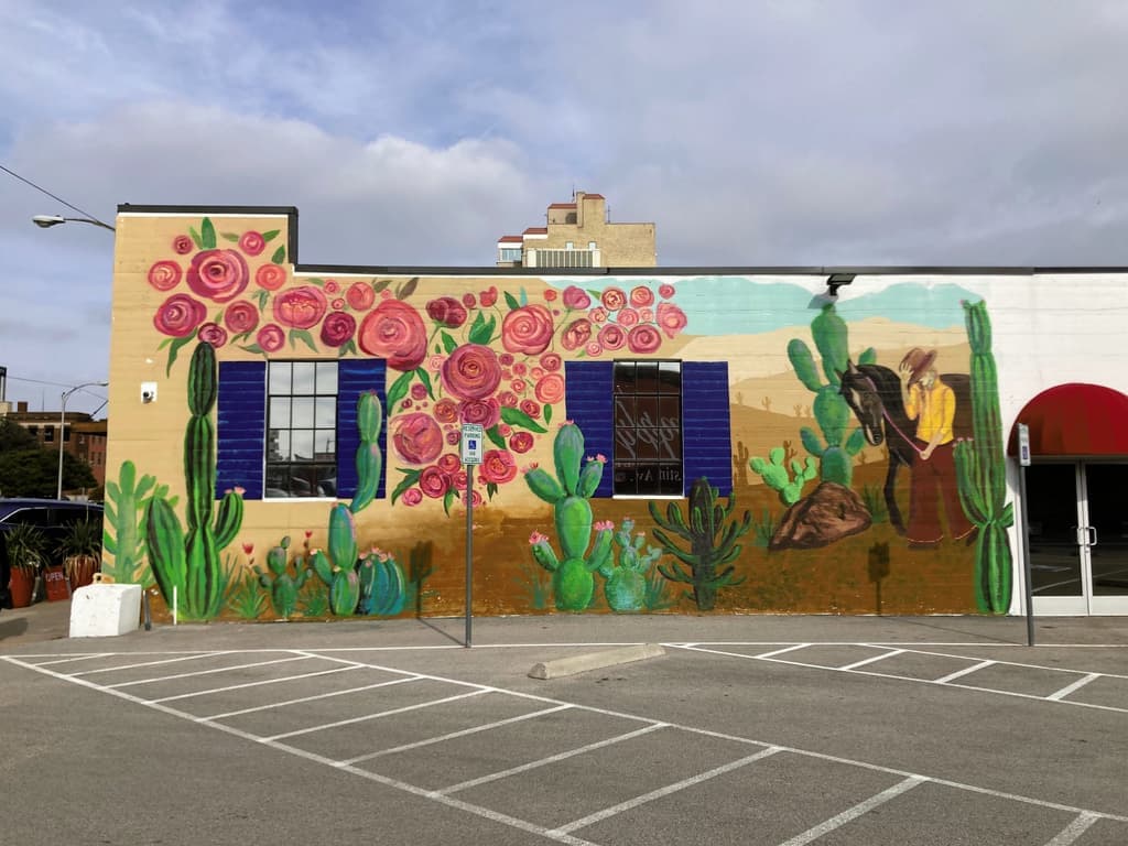 Cactus Rose Mural