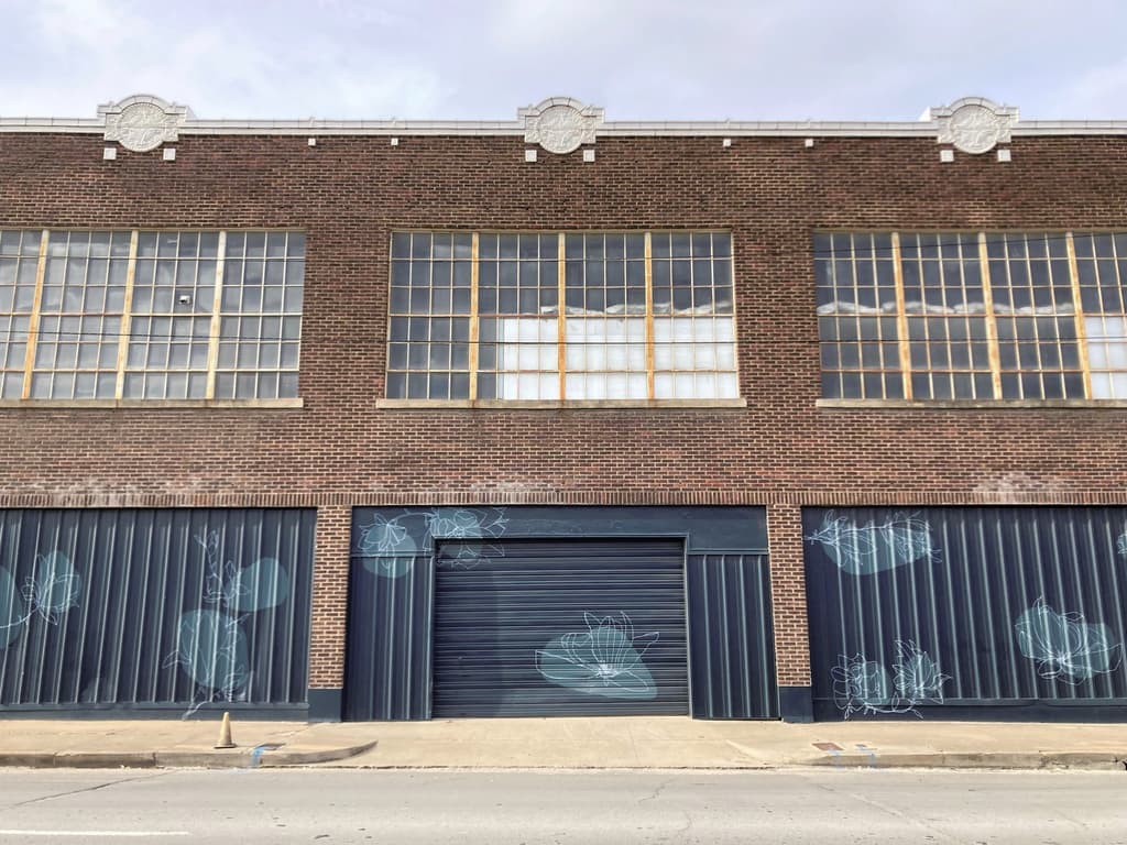 Flower and Line Mural